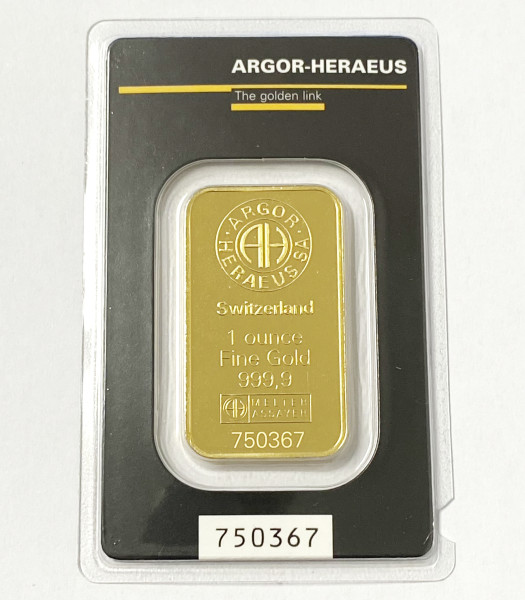 Zlato, 1 oz, Argor-Heraeus
